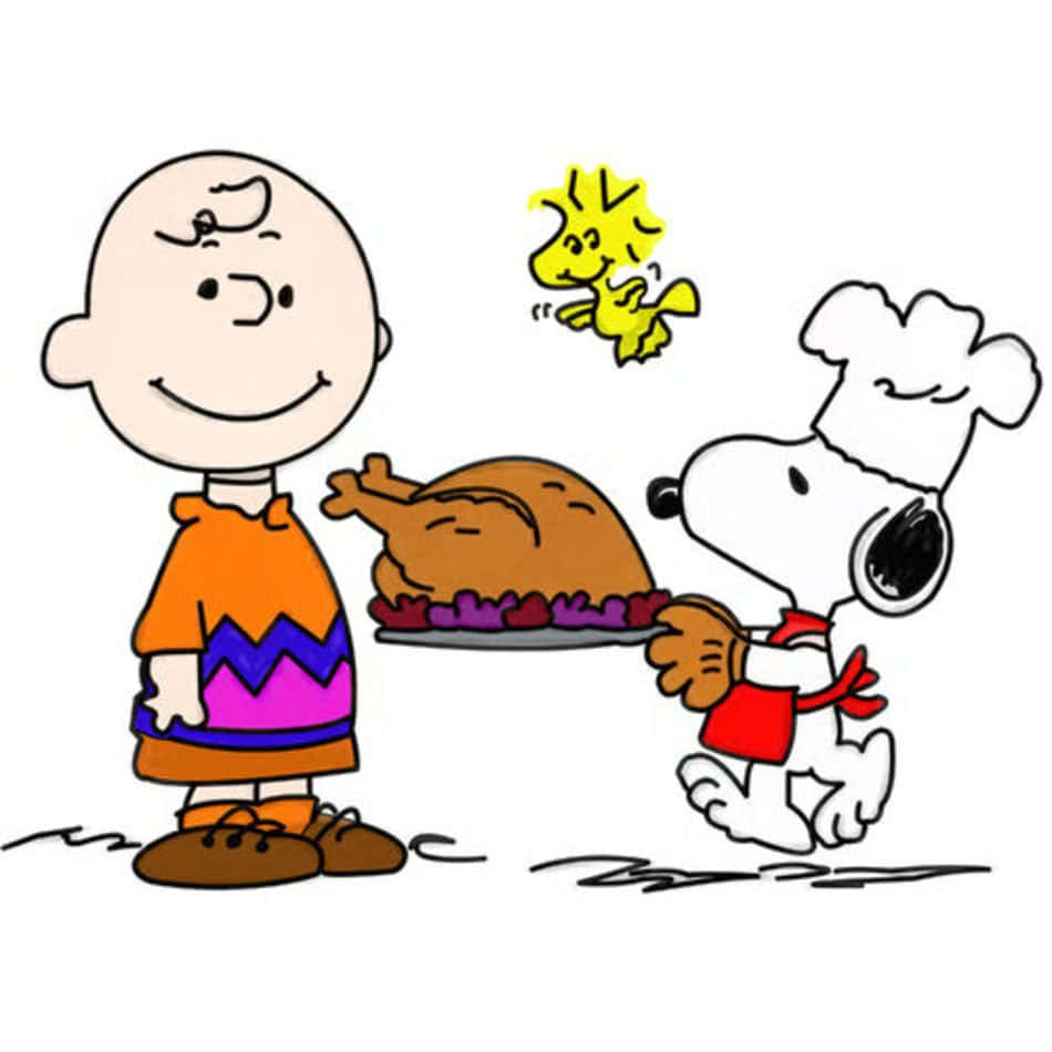 Celebrate Thanksgiving With Snoopy And Charlie Brown! Background