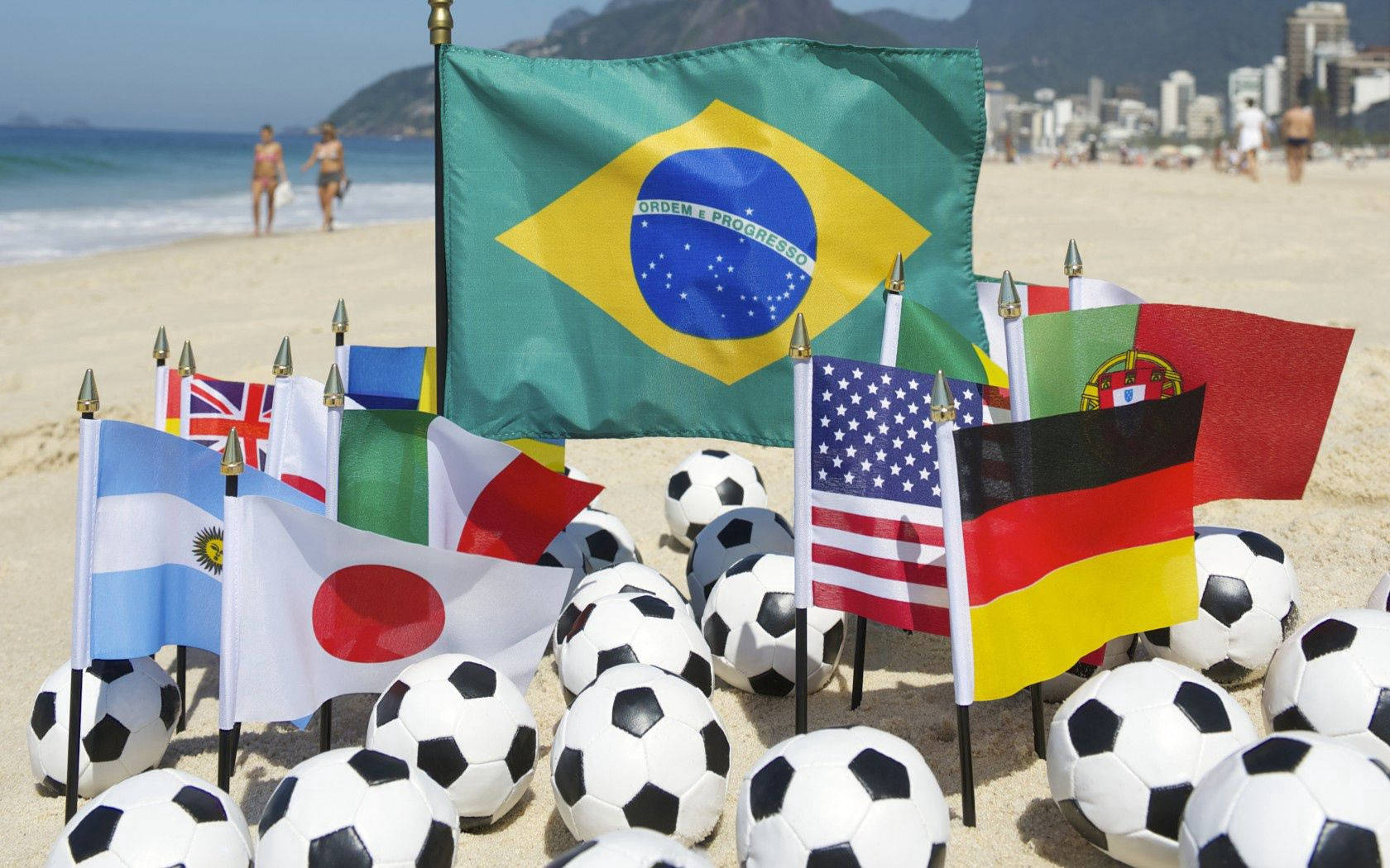 Celebrate The 2014 Fifa World Cup With Flags From Around The World Background