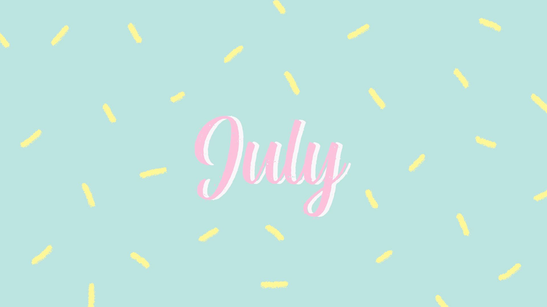 Celebrate The Arrival Of July With This Festive Pastel Poster Background
