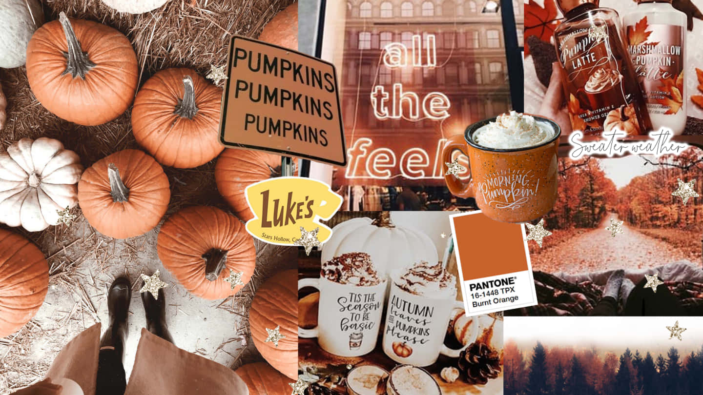 Celebrate The Beauty Of Autumn With This Eye-catching Collage Background