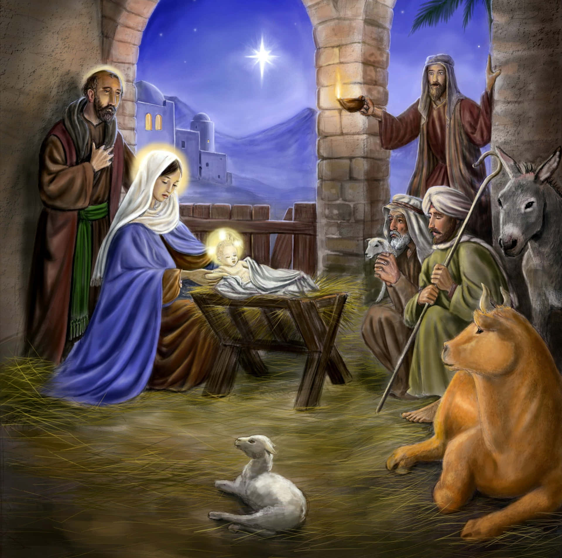Celebrate The Birth Of Jesus This Christmas Background