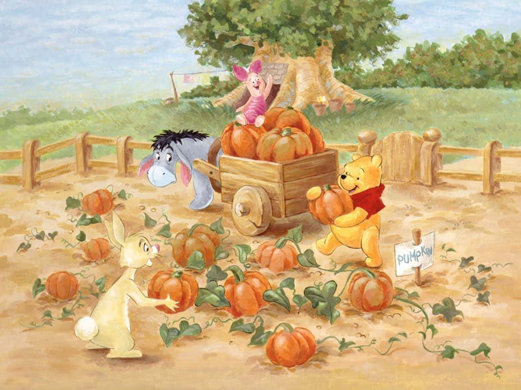 Celebrate The Changing Of The Seasons With Your Favorite Disney Characters And The Vibrant Colors Of Autumn. Background