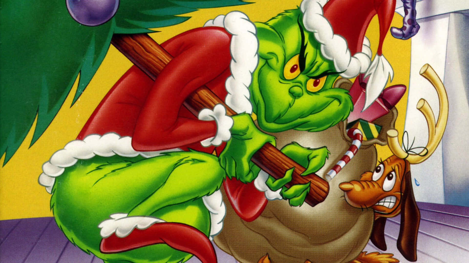 Celebrate The Christmas Season With The Grinch Background
