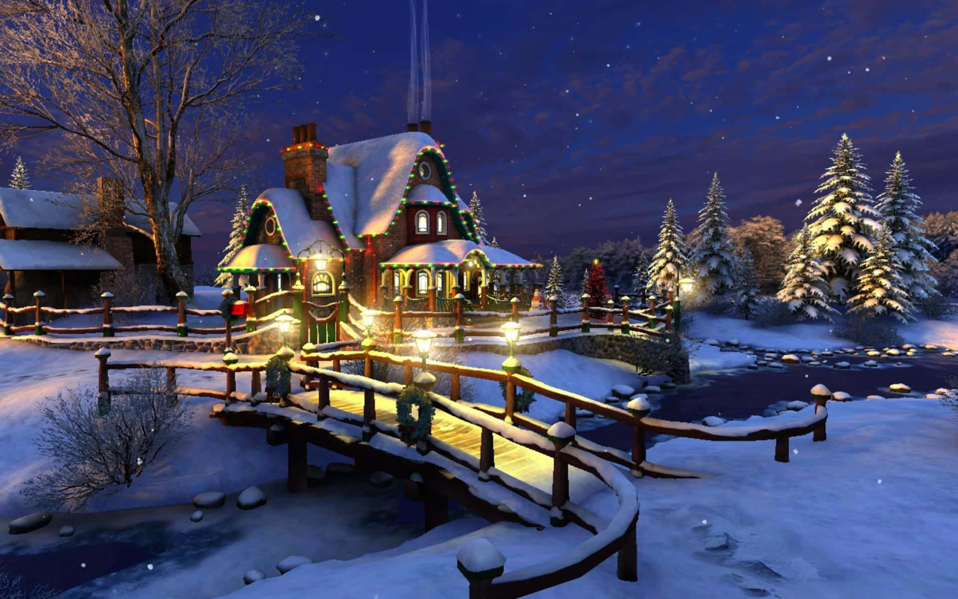 Celebrate The Coming Of The Season With A Beautiful Landscape! Background
