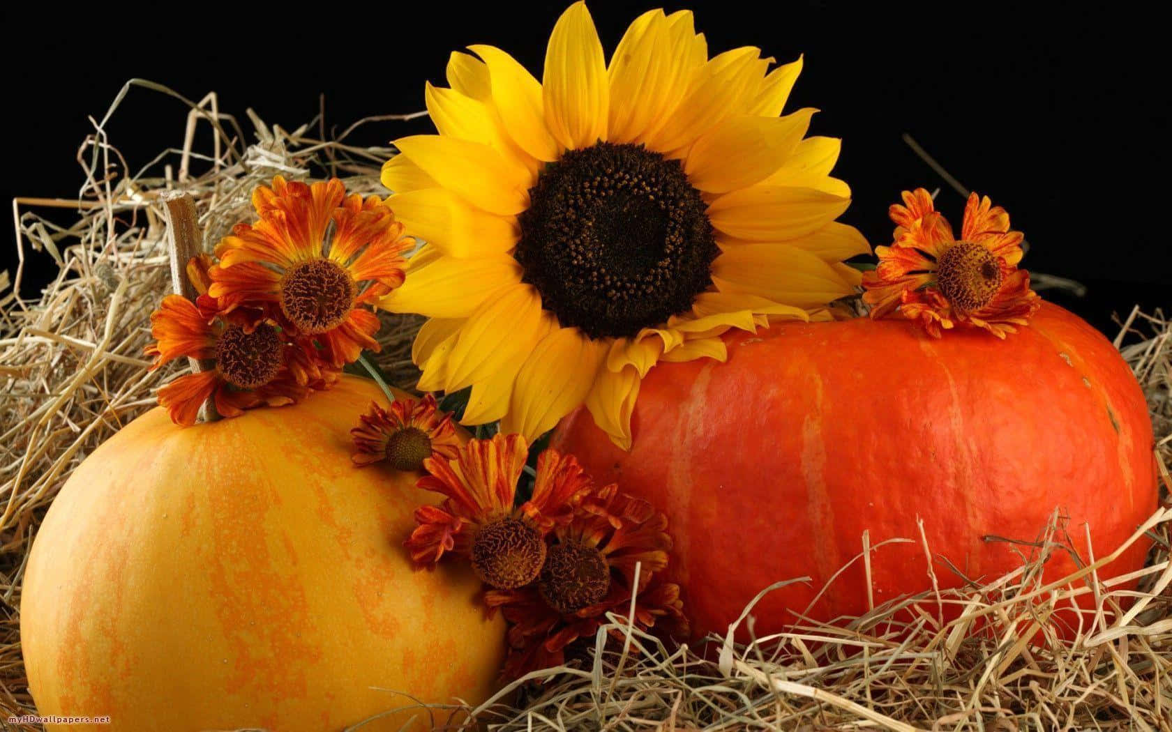 Celebrate The Fall Season With A Pumpkin! Background