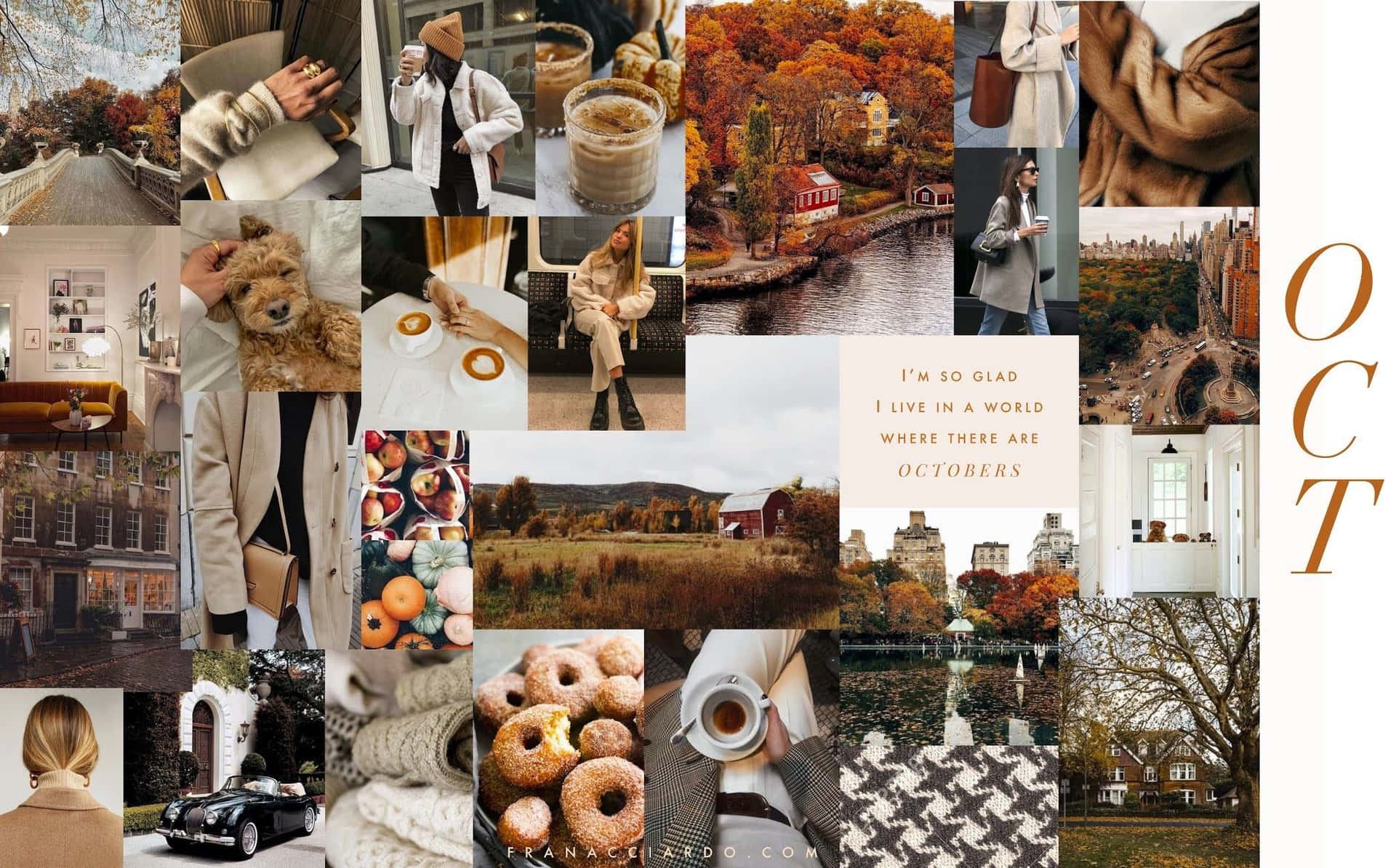 Celebrate The Fall Season With This Eye-catching Autumn-themed Collage Wallpaper Background
