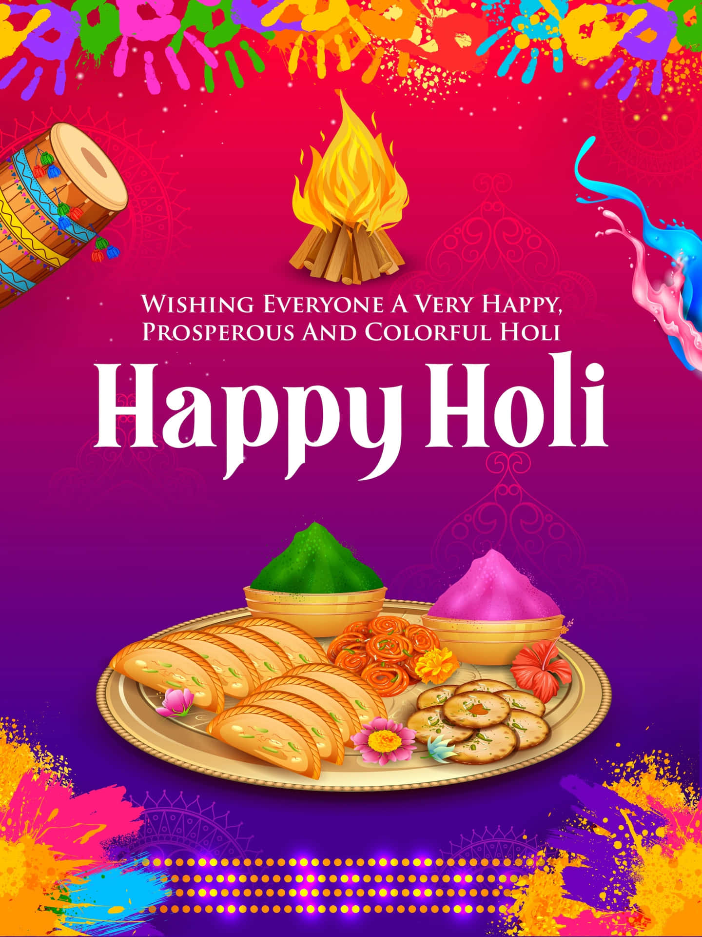 Celebrate The Festival Of Colors With Joy And Happiness Background
