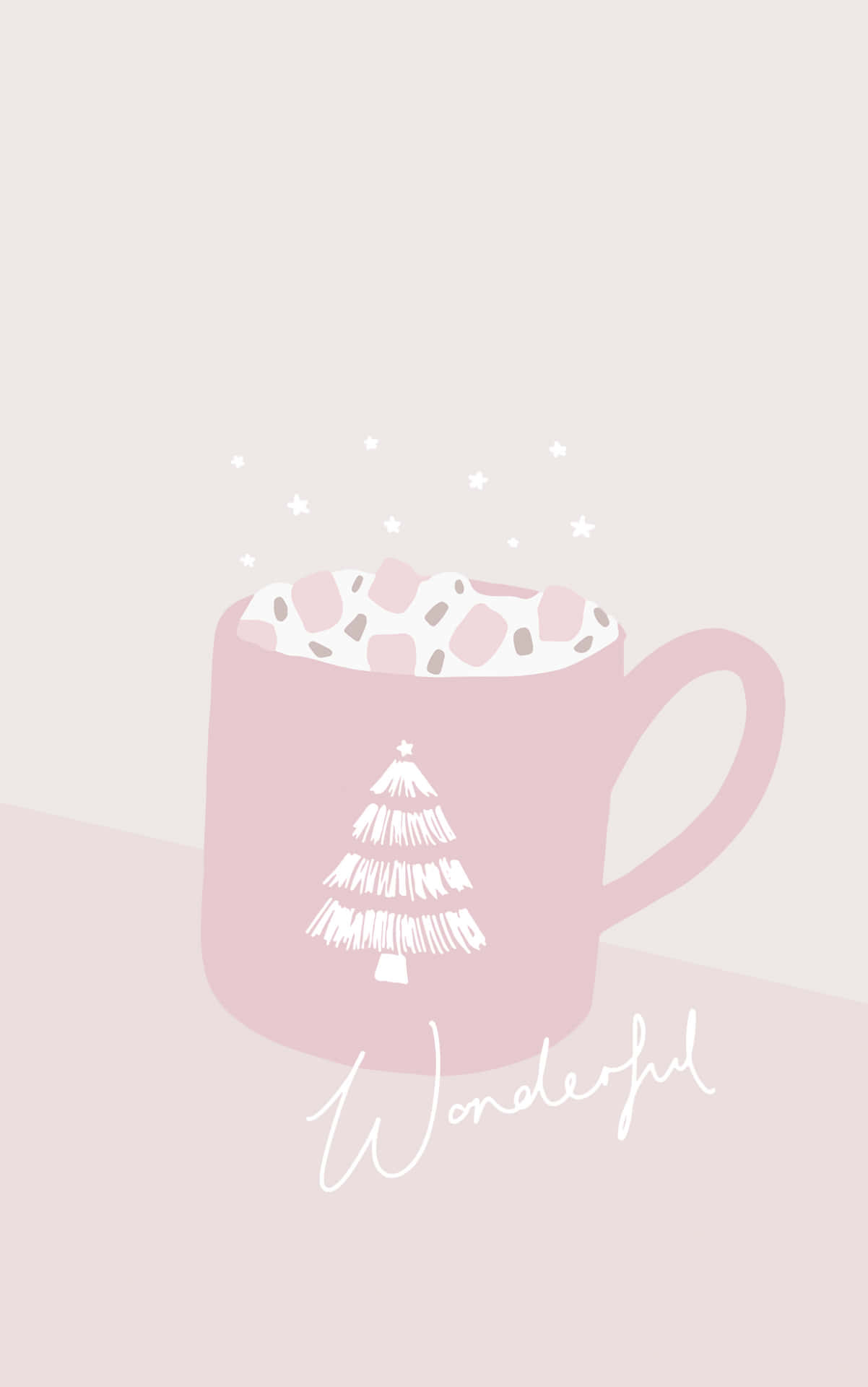 Celebrate The Festive Season In A Cute Pink Style Background