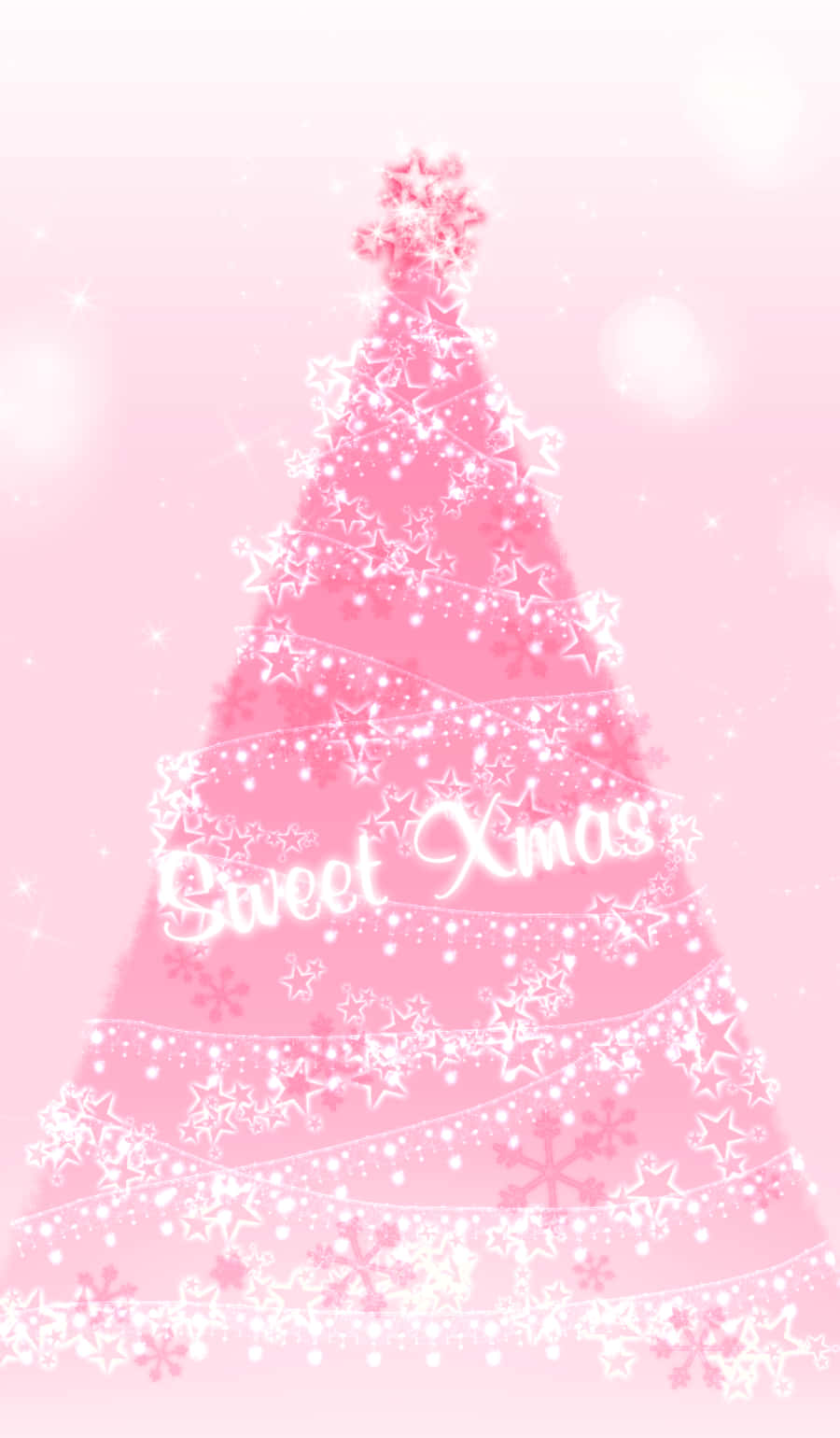 Celebrate The Festive Season In Style With This Cute Pink Christmas Tree Background
