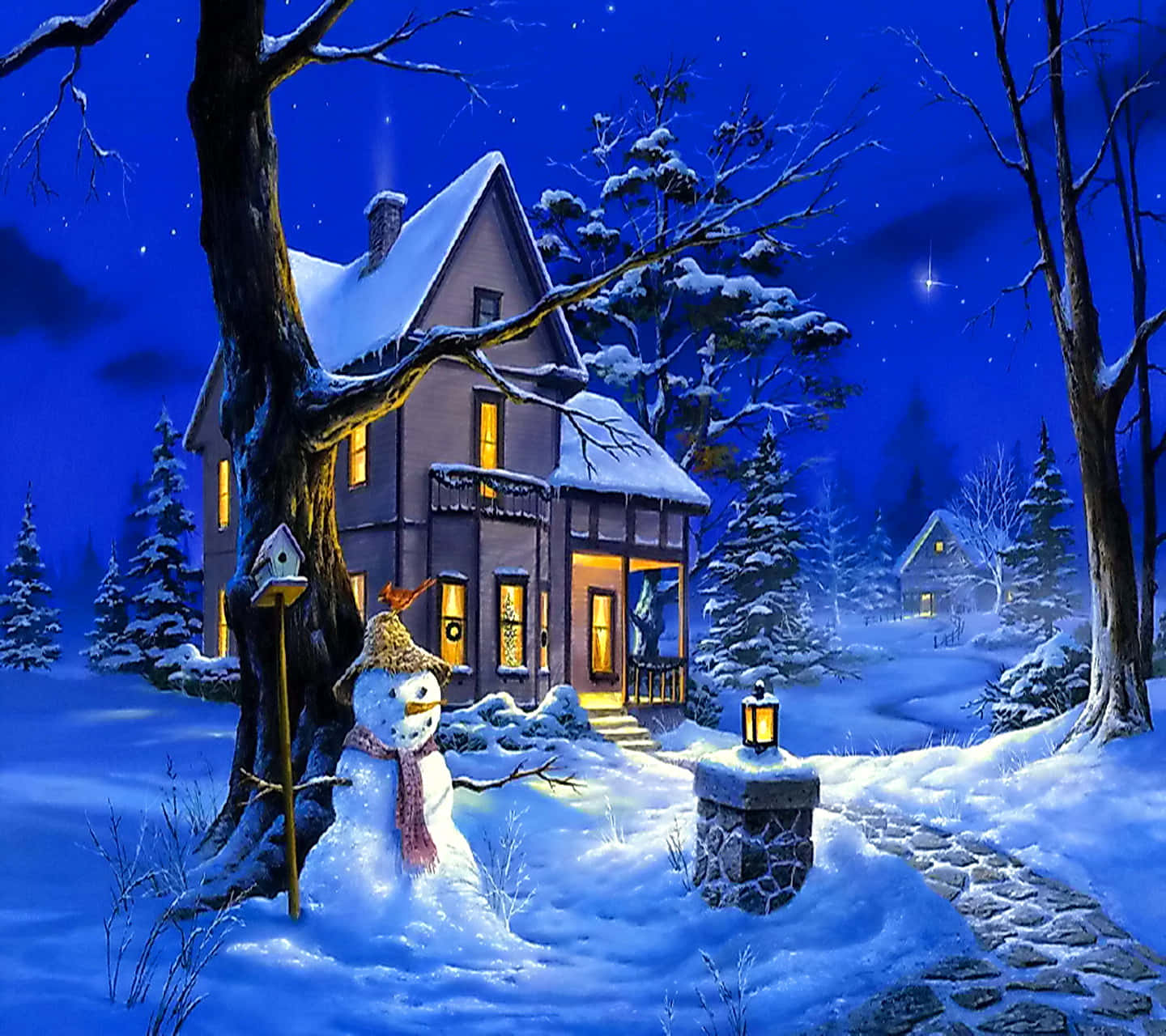 Celebrate The Festive Spirit Of Christmas Winter Background