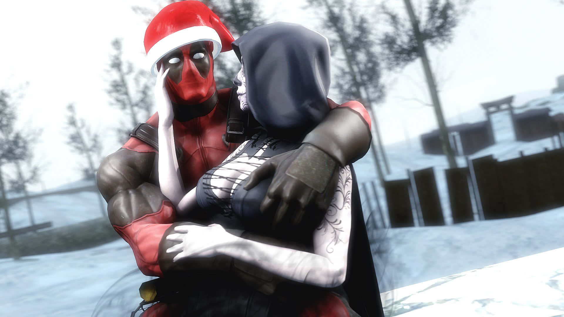 Celebrate The Holiday Season With Marvel Superheros Background
