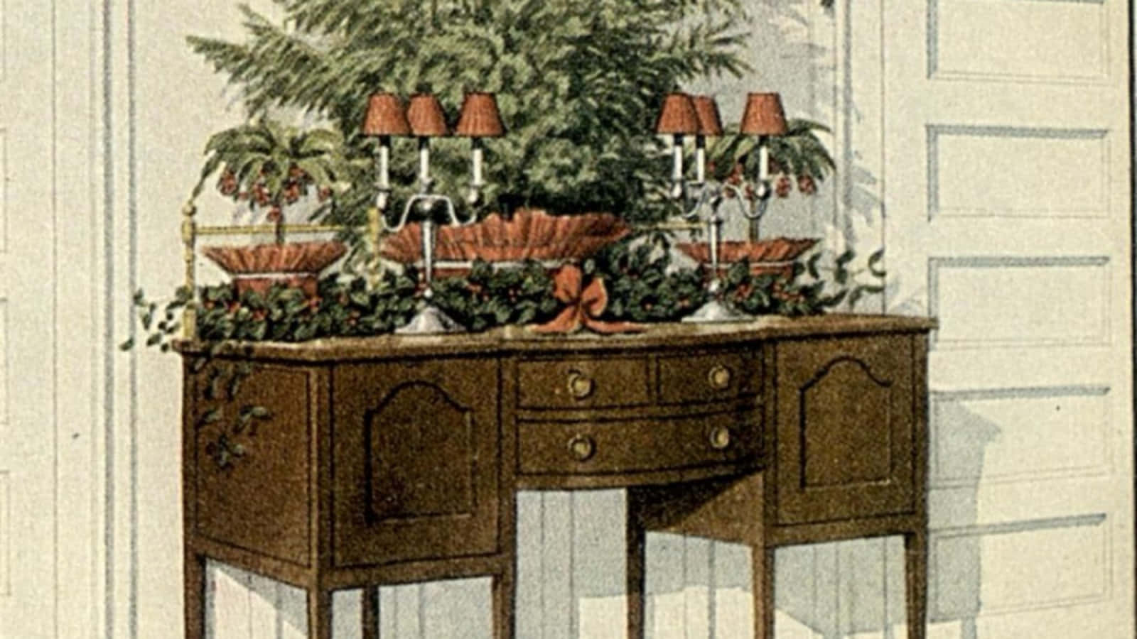 Celebrate The Holiday Season With This Vintage Christmas Desktop! Background