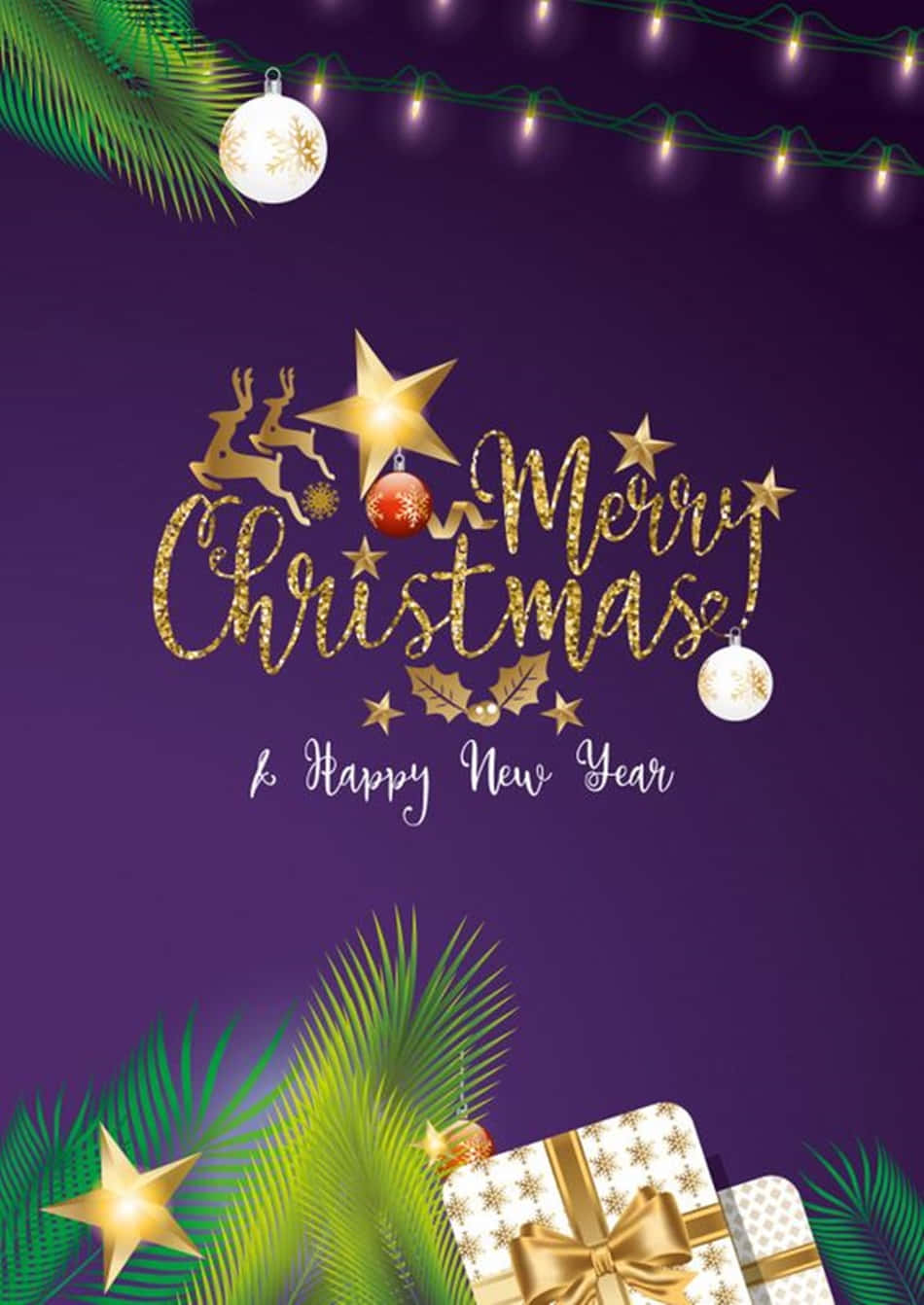 Celebrate The Holidays In Style With A Purple Christmas Background