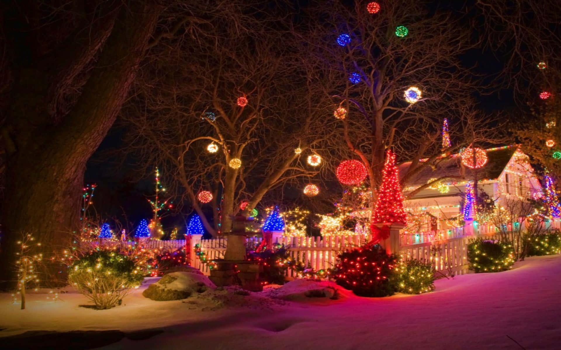 Celebrate The Holidays With A Beautiful Christmas Desktop Background.