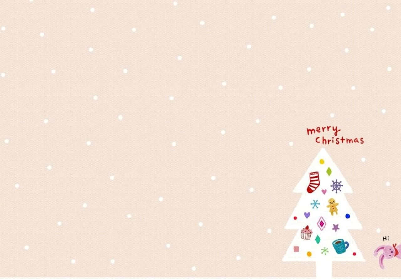 Celebrate The Holidays With A Colorful Mid-century Pastel Christmas Background