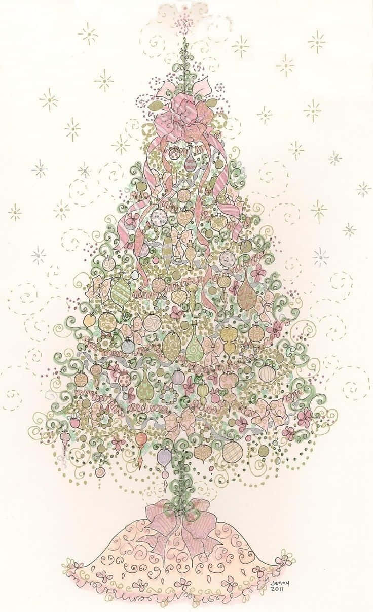 Celebrate The Holidays With A Pastel Christmas Background