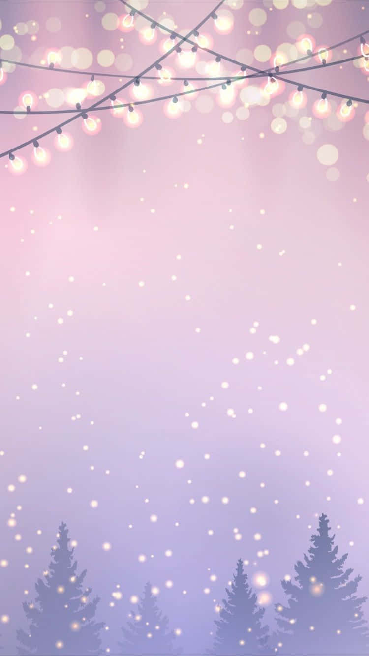 Celebrate The Holidays With A Pastel Christmas Scene Background