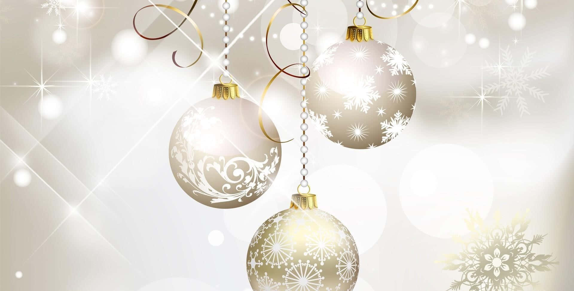 Celebrate The Holidays With Gold Christmas Decor Background