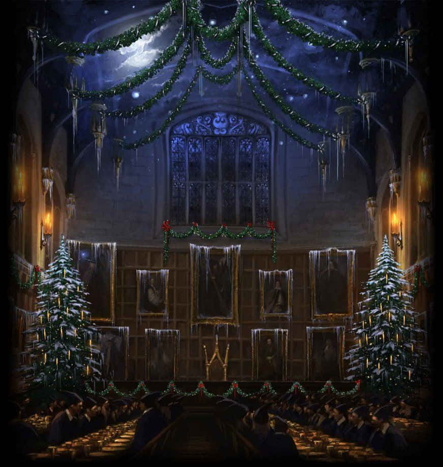 Celebrate The Holidays With Harry Potter Background