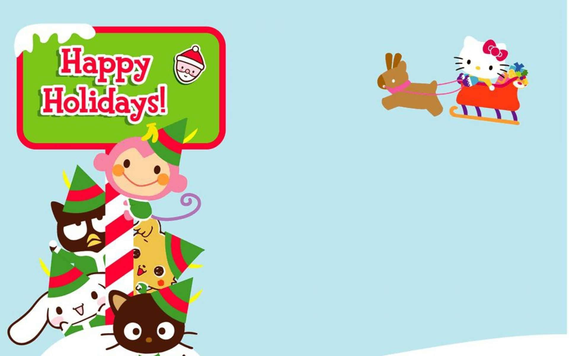 Celebrate The Holidays With Hello Kitty! Background