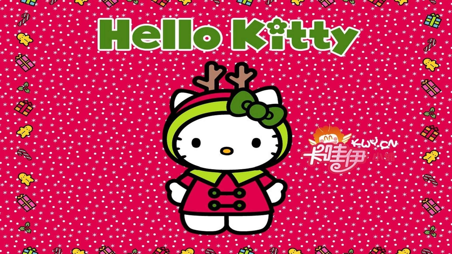 Celebrate The Holidays With Hello Kitty! Background