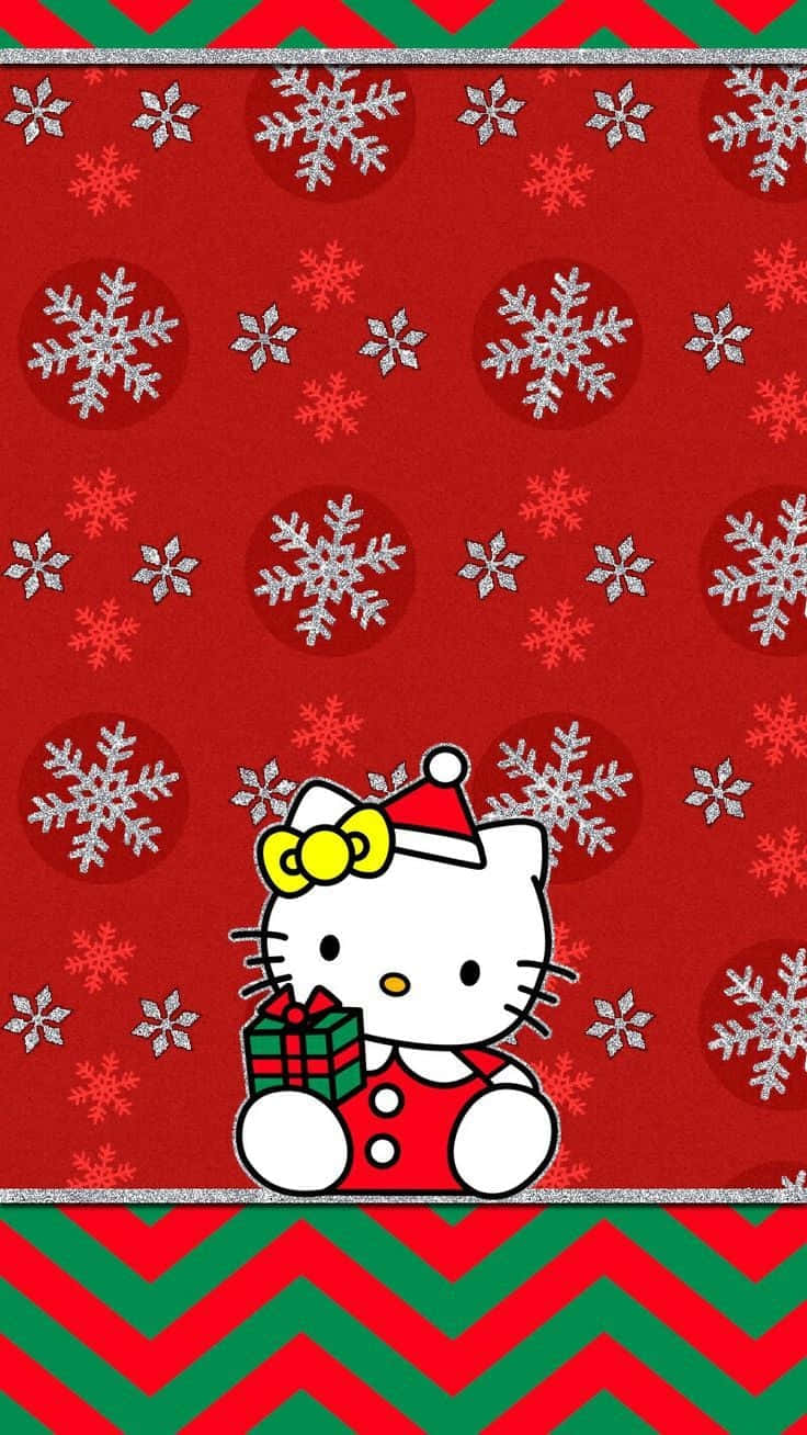 Celebrate The Holidays With Hello Kitty Background