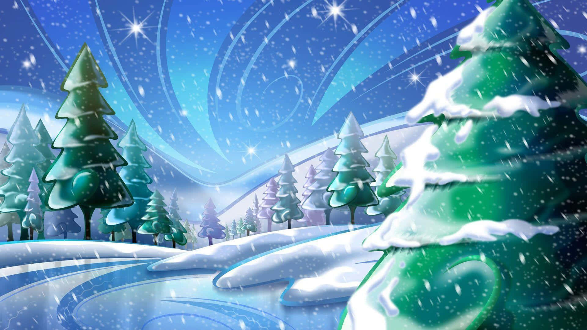 Celebrate The Holidays With Pikachu And Friends Background