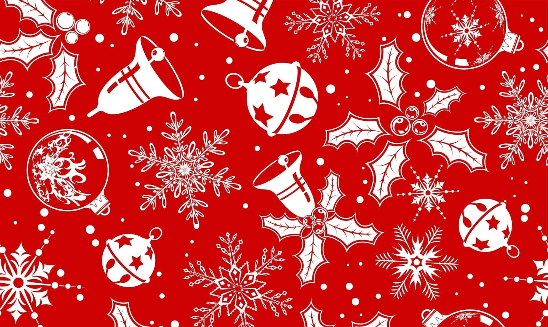 Celebrate The Holidays With Red Aesthetic Christmas Background