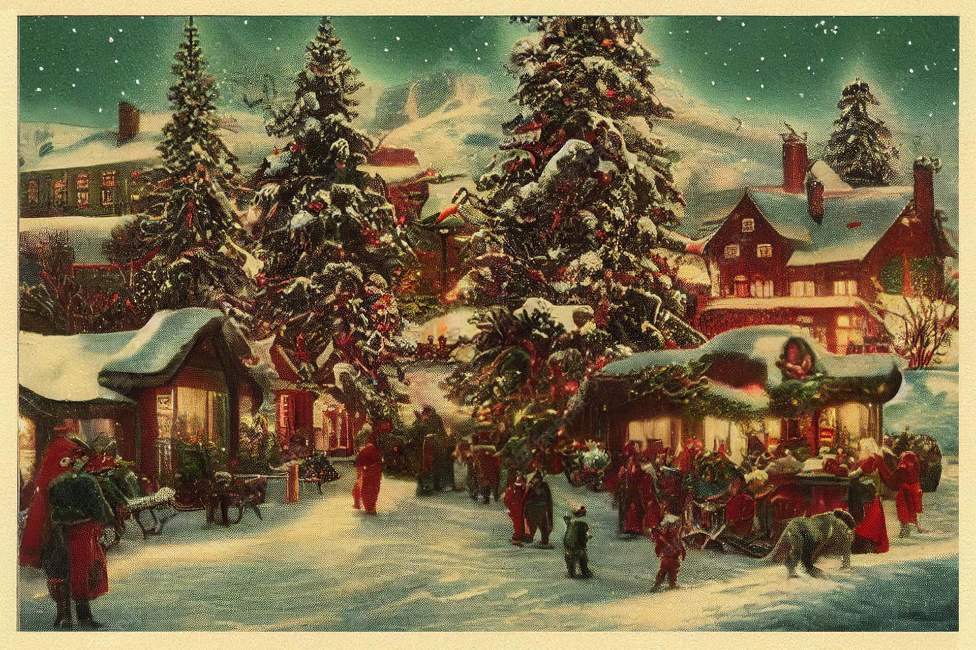 Celebrate The Holidays With Vintage Christmas Decorations Background