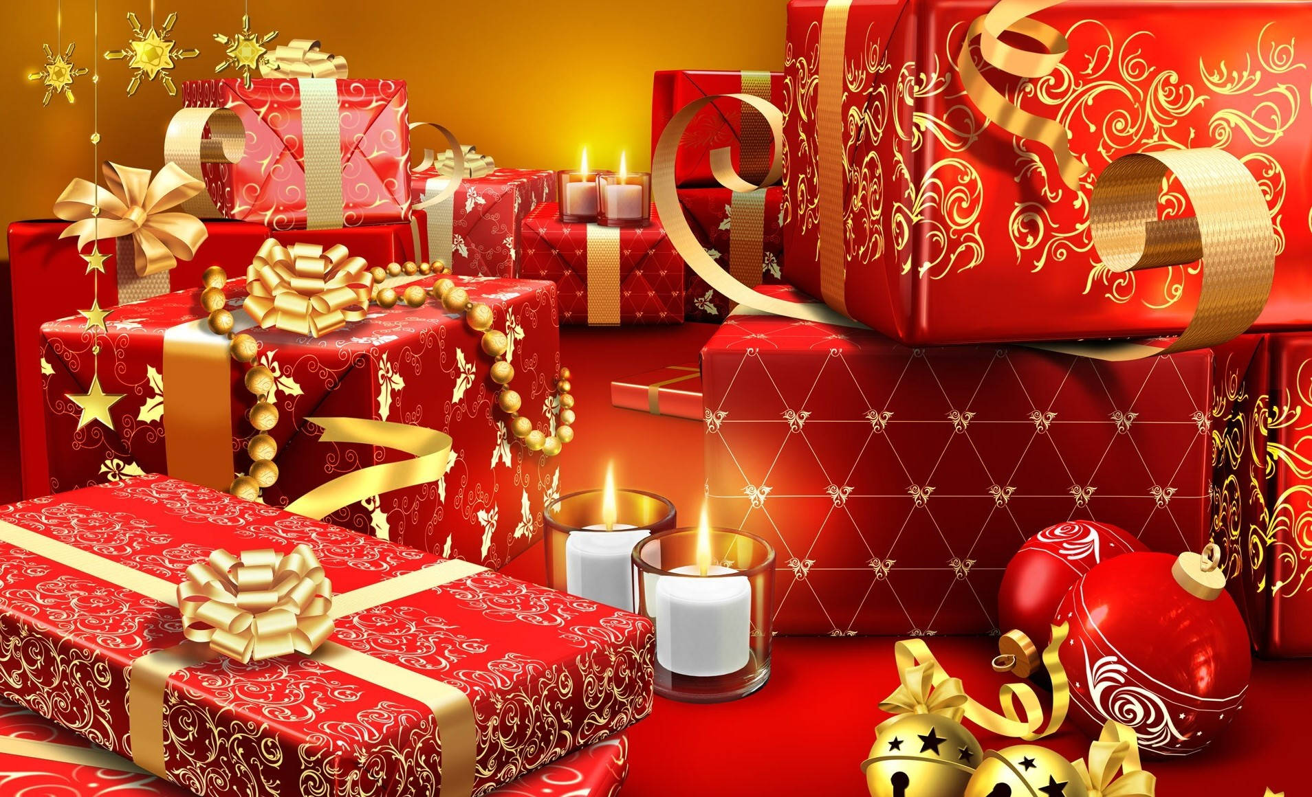 Celebrate The Joy Of Christmas With Widescreen Background