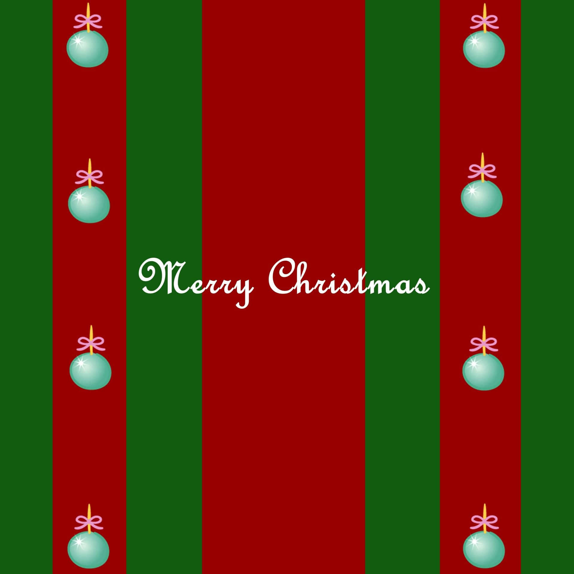 Celebrate The Joyful Christmas Season With Red And Green Decorations Background
