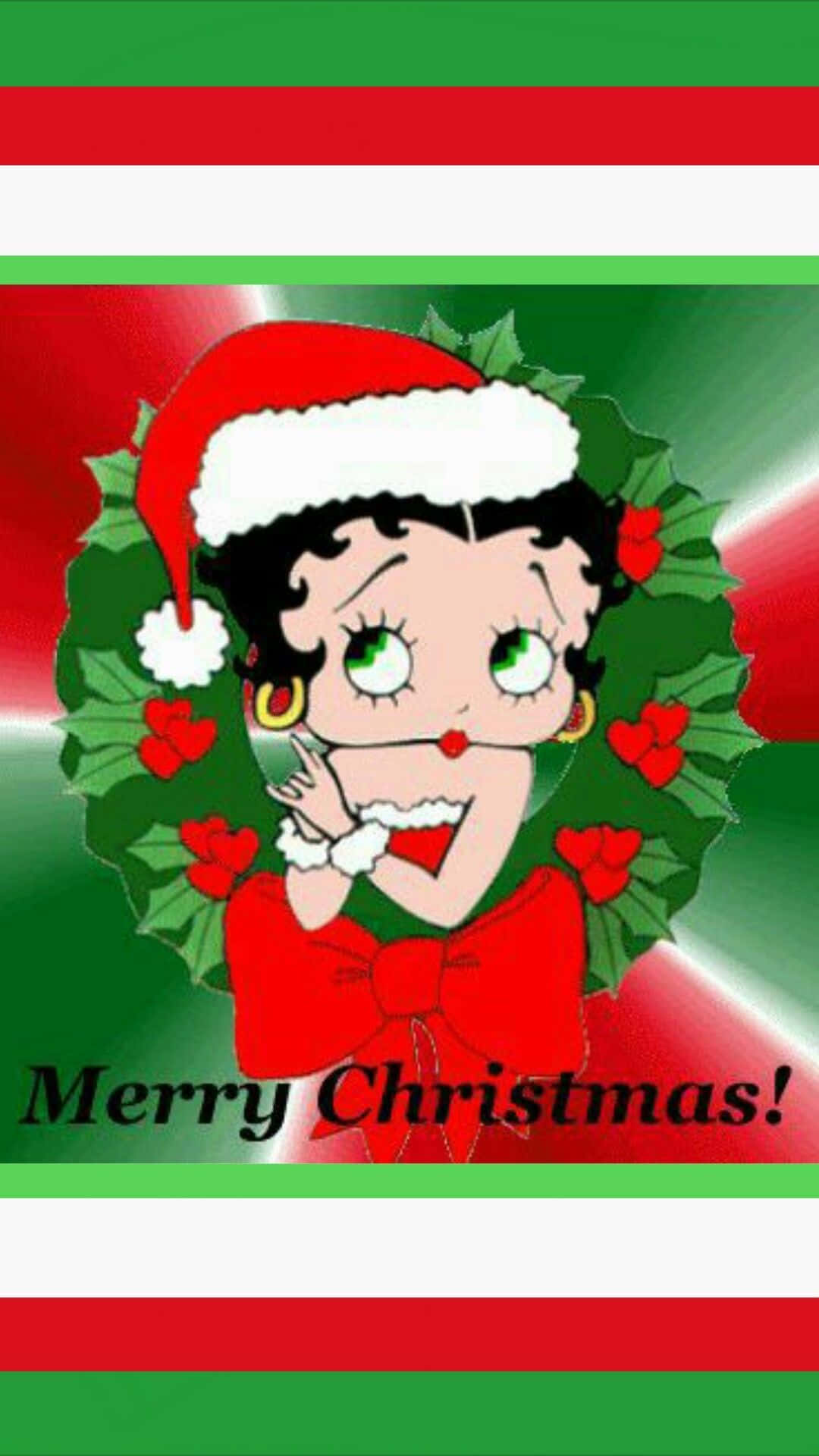 Celebrate The Magic Of Christmas With Betty Boop! Background