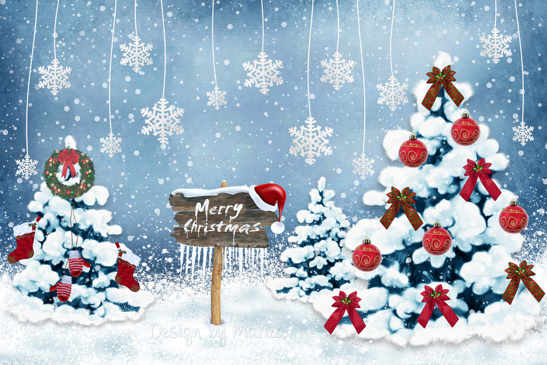 Celebrate The Magic Of The Christmas Season With A Simple Yet Cute Decor Background