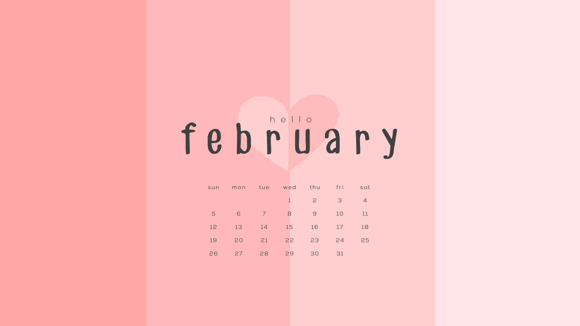 Celebrate The New Month Of February With Hello February Background