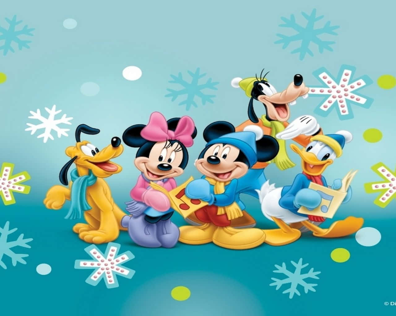 Celebrate The New Year With Mickey Mouse Background