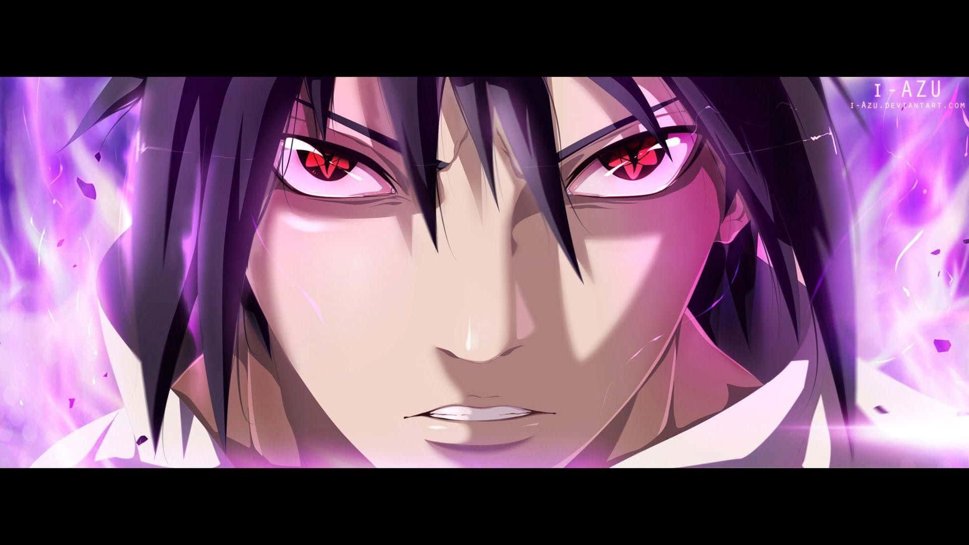 Celebrate The Power Of Purple Sasuke! Background