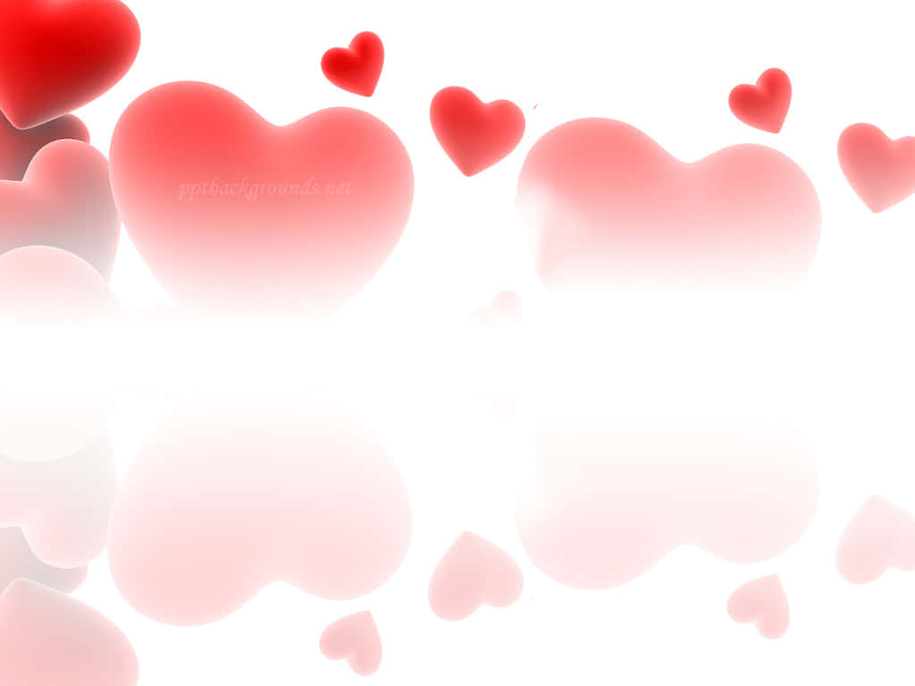 Celebrate The Season Of Love With A Red Heart Background