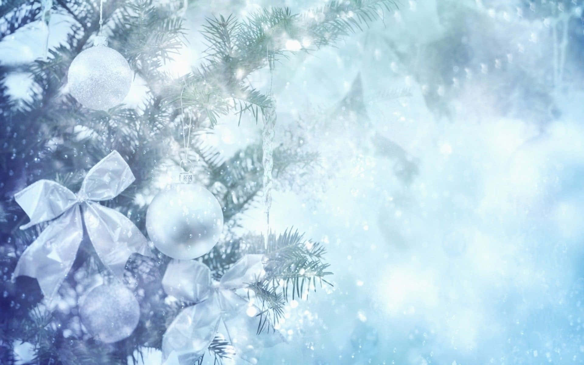 Celebrate The Season With A Blue Christmas Background