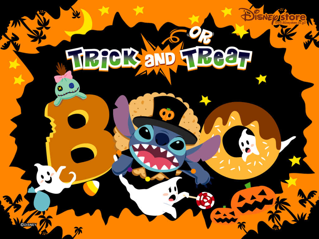 Celebrate The Spooky Season With Lilo And Stitch! Background