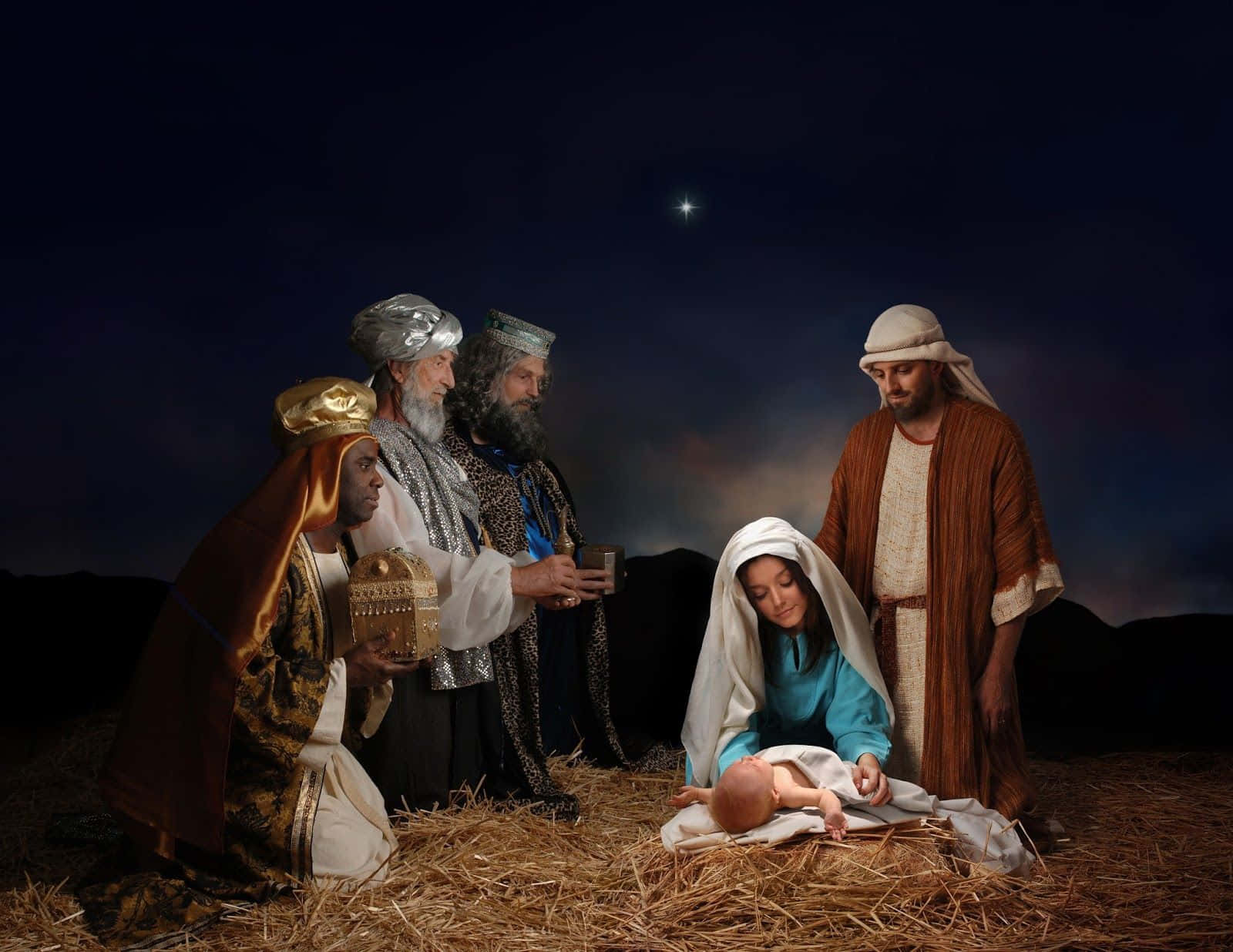 Celebrate The True Meaning Of Christmas With Jesus Background