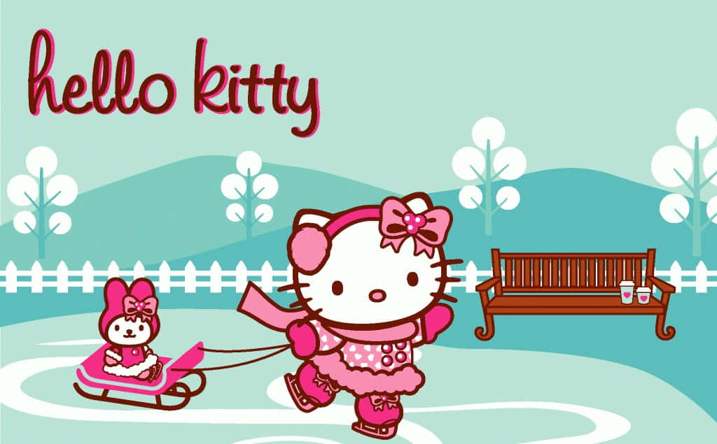 Celebrate The Wonder Of Christmas With Hello Kitty Background