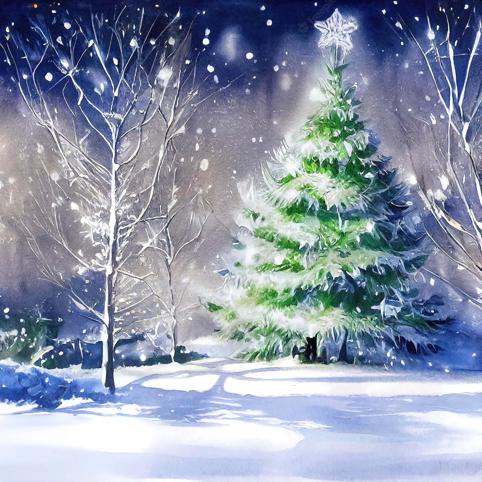 Celebrate The Wonders Of Winter This Christmas Background