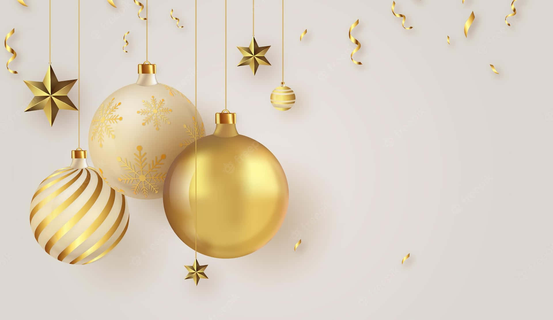 Celebrate This Christmas Season With This Golden Theme! Background