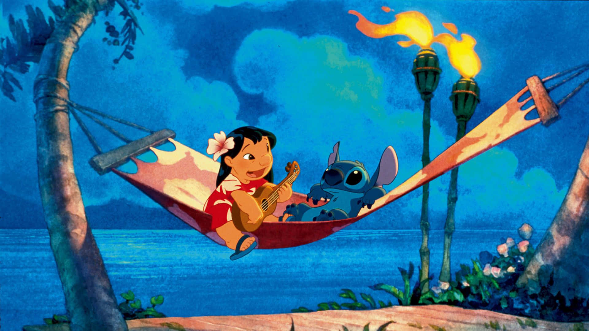 Celebrate This Halloween With Lilo And Stitch! Background