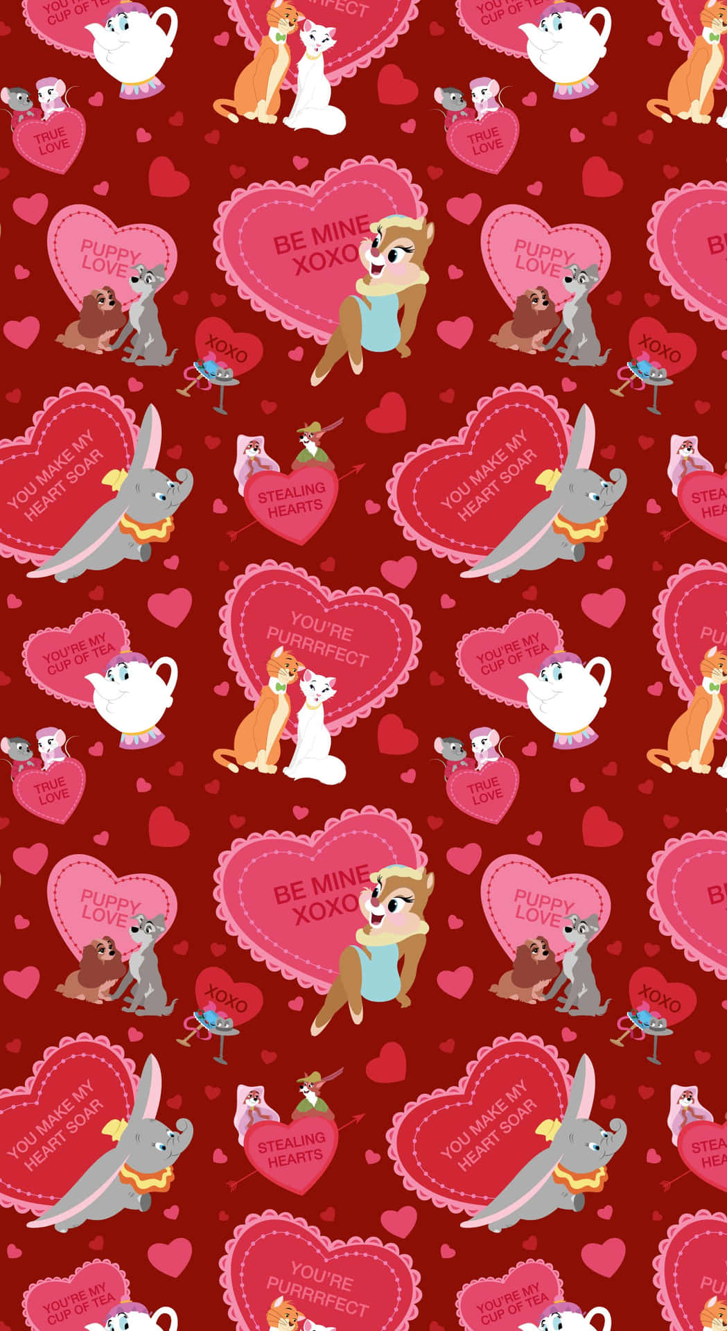 Celebrate Valentine's Day With Disney Background