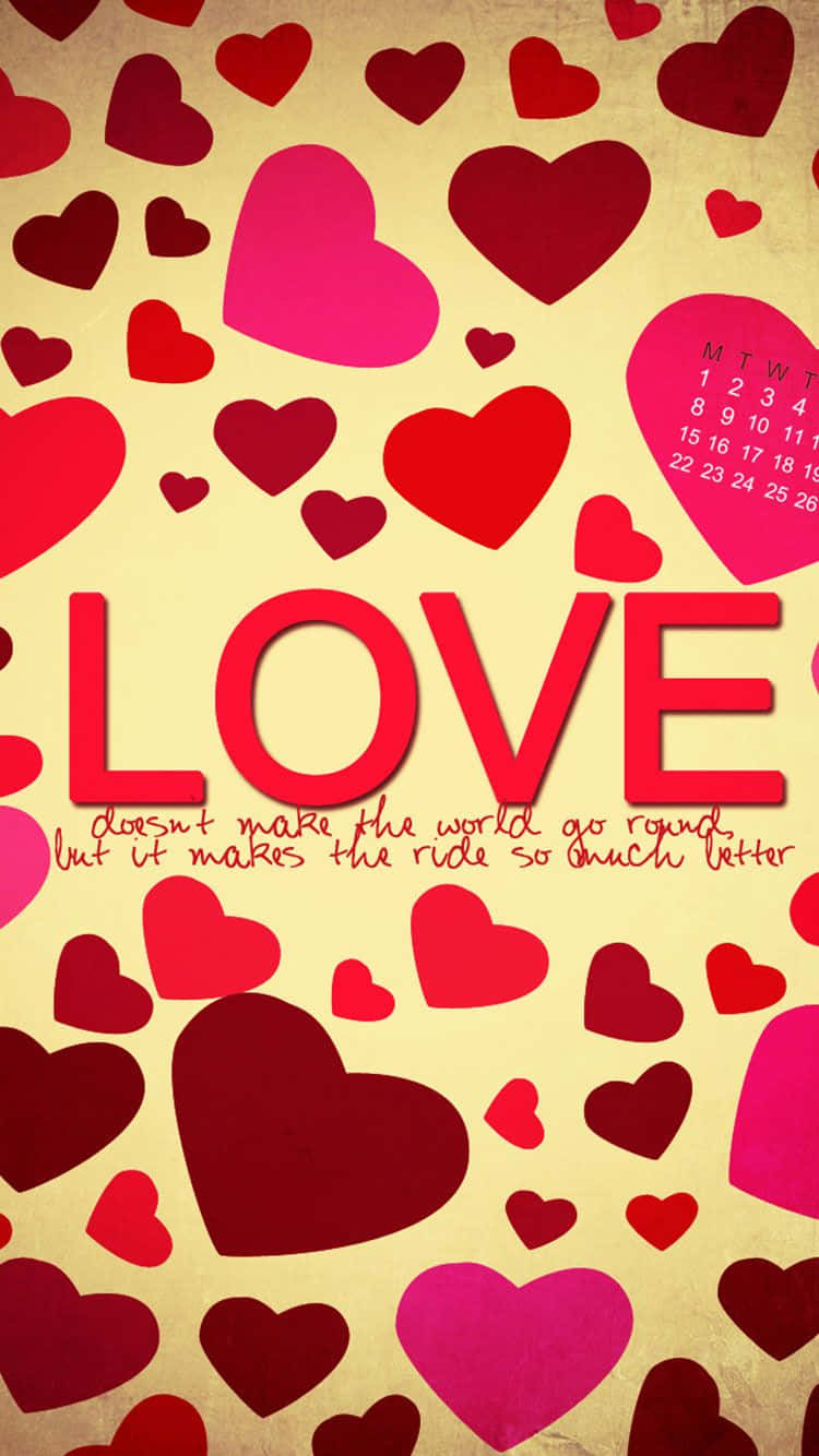 Celebrate Valentines Day With A Special Iphone. Background