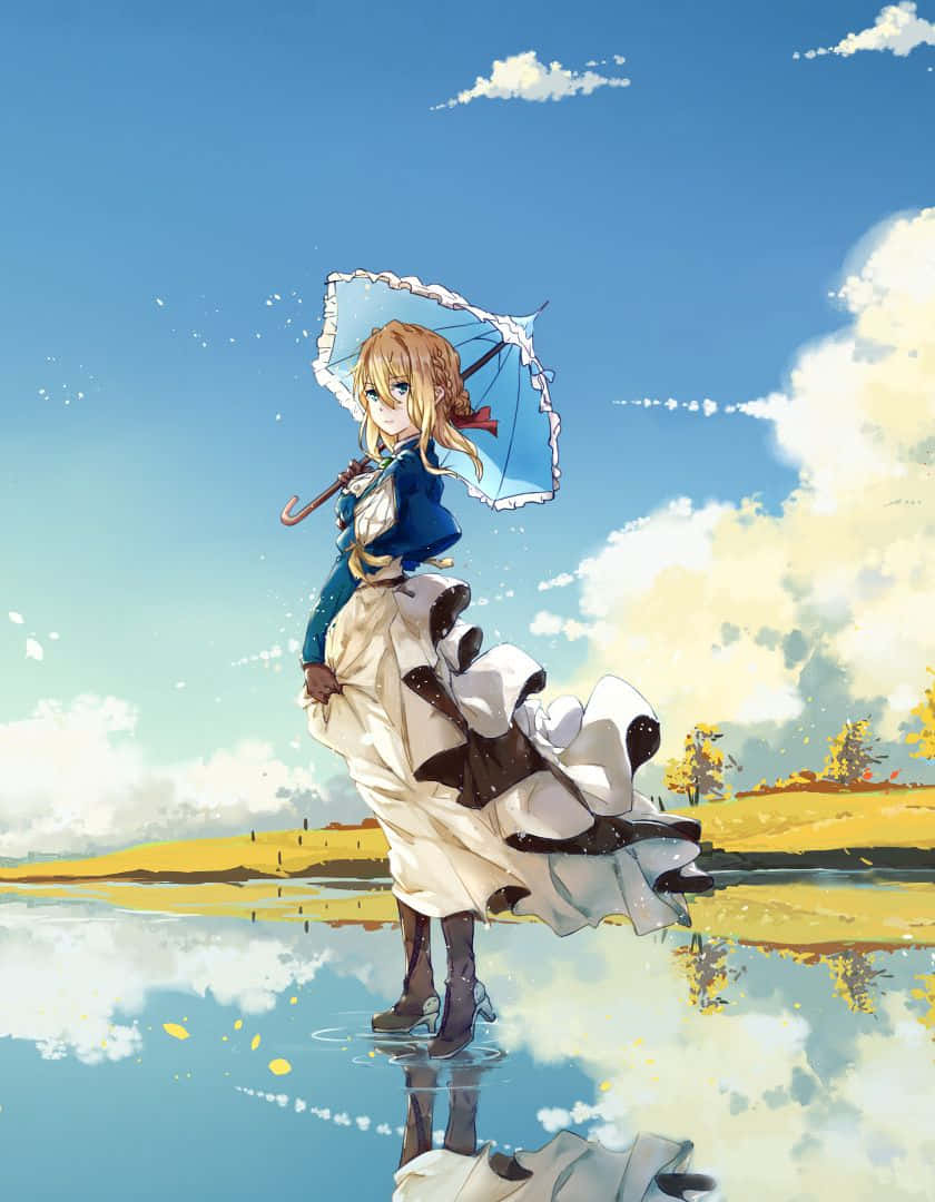Celebrate Violet Evergarden's Journey With This Special Edition Iphone! Background