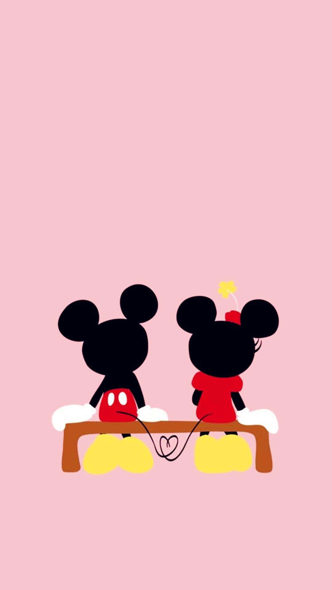 Celebrate With Minnie Mouse Wearing Pink Background