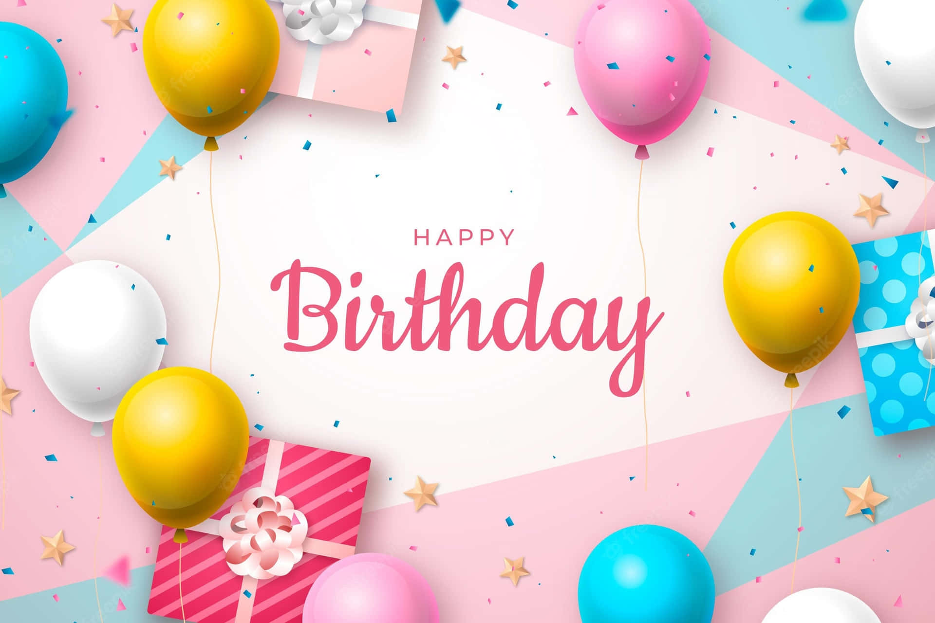 Celebrate Your Birthday With Silky Pink Background