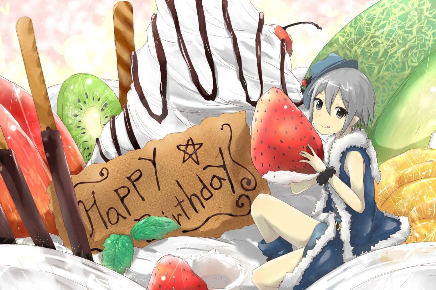 Celebrate Your Birthday With This Vibrant Anime Wallpaper! Background